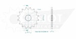 Esjot Standard 520 Sprocket For Moto Morini 6 1/2 Seimmezzo 650 SCR ABS Front 16T