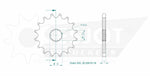 Esjot Standard 525 Sprocket For Triumph Daytona 675 2006-2015 Front 16T