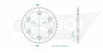Esjot Standard 530 Sprocket For Royal Enfield Classic 500 EFI 2017-2019 Rear Black 36T