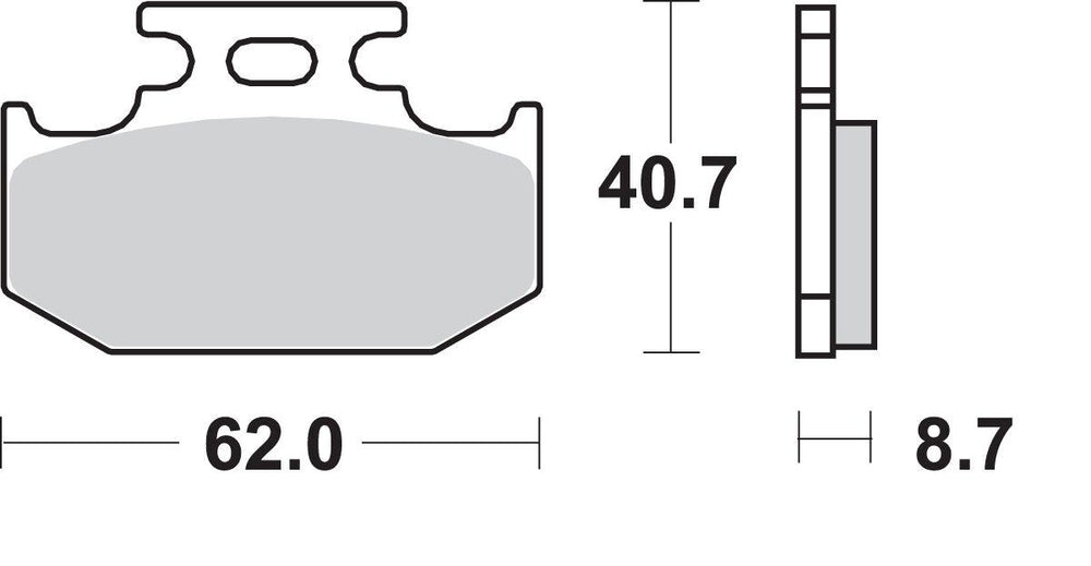 SBS HF Street Ceramic Organic Rear Brake Pads For Yamaha DT 125 X 2005-2006