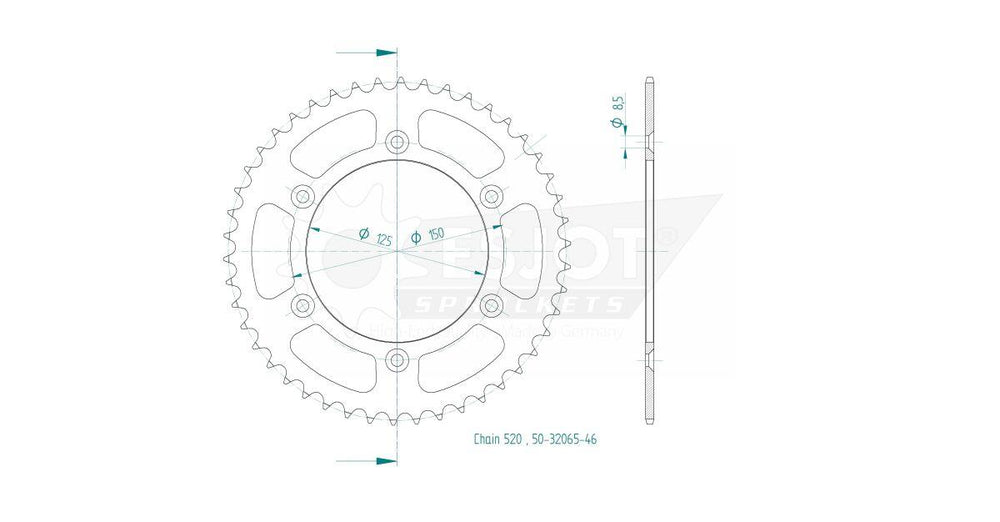 Esjot Standard 520 Sprocket For Husqvarna 701 Enduro 2016-2024 Rear Black 46T