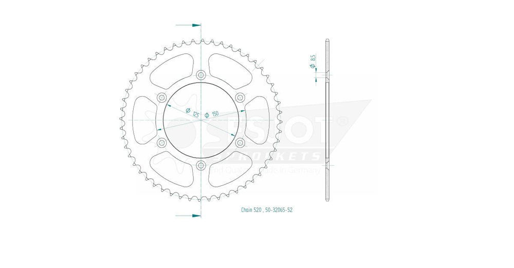 Esjot Standard 520 Sprocket For Husqvarna 701 Enduro 2016-2024 Rear Black 52T