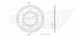 Esjot Standard 525 Sprocket For Yamaha FJ-09 850 ABS Rear Black 45T