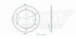 Esjot Standard 525 Sprocket For Aprilia ETV 1000 2001-2005 Rear Black 45T