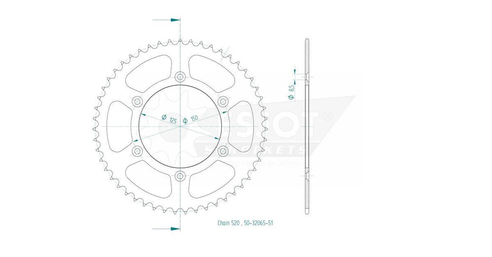 Esjot Standard 520 Sprocket For Husqvarna 701 Enduro 2016-2024 Rear Black 51T