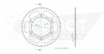 Esjot Standard 520 Sprocket For Honda CR125 1984-2007 Rear Black