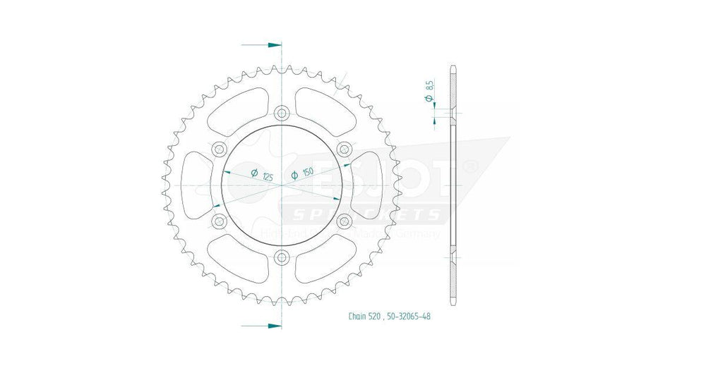 Esjot Standard 520 Sprocket For Husqvarna 701 Enduro 2016-2024 Rear Black 48T