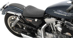 Drag Specialties Front Solo Vinyl Seat For Harley Davidson XL 1200 C 1996-2003 Classic Stitch - Black