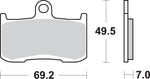 SBS HS Street Excel Sintered Front Brake Pads For Triumph Daytona 675 2006-2008