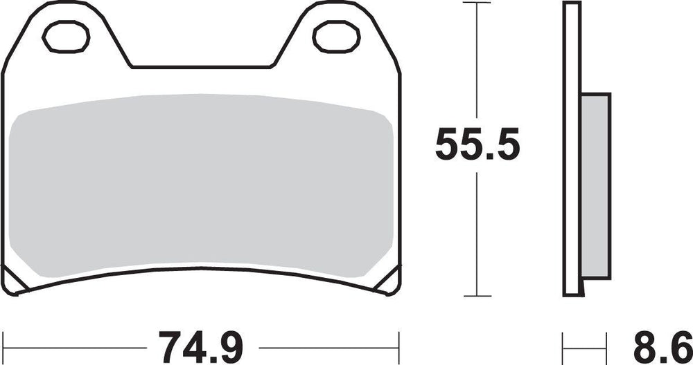 SBS HF Street Ceramic Organic Front Brake Pads For Ducati 748 R 2000