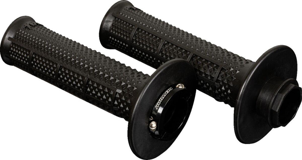Renthal MX R-Works Tapered Lock-On Grips For Honda CRF250R 2023-2024 - Black/Grey