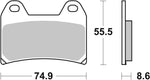 SBS DS Dual Sintered Front Brake Pads For Ducati 748 R 2000