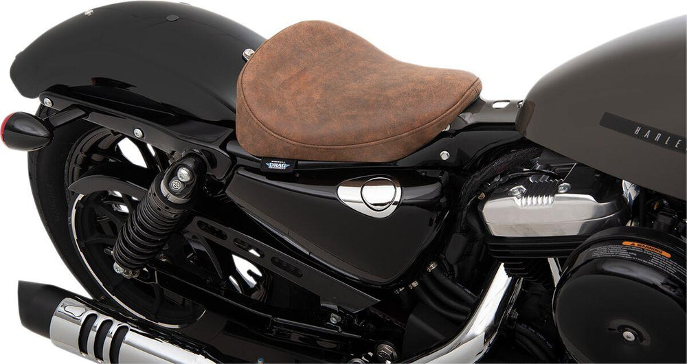 Drag Specialties Bobber Solo Seat For Harley Davidson XL 1200 C 2010-2020 Distressed - Brown