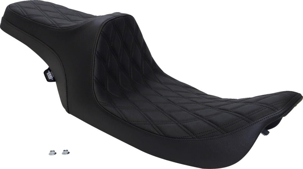 Drag Specialties Predator III Seat For Harley Davidson FLHR 1340 1997-1998 Black Stitching Double Diamond - Black