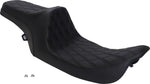 Drag Specialties Predator III Seat For Harley Davidson FLHR 1340 1997-1998 Black Stitching Double Diamond - Black