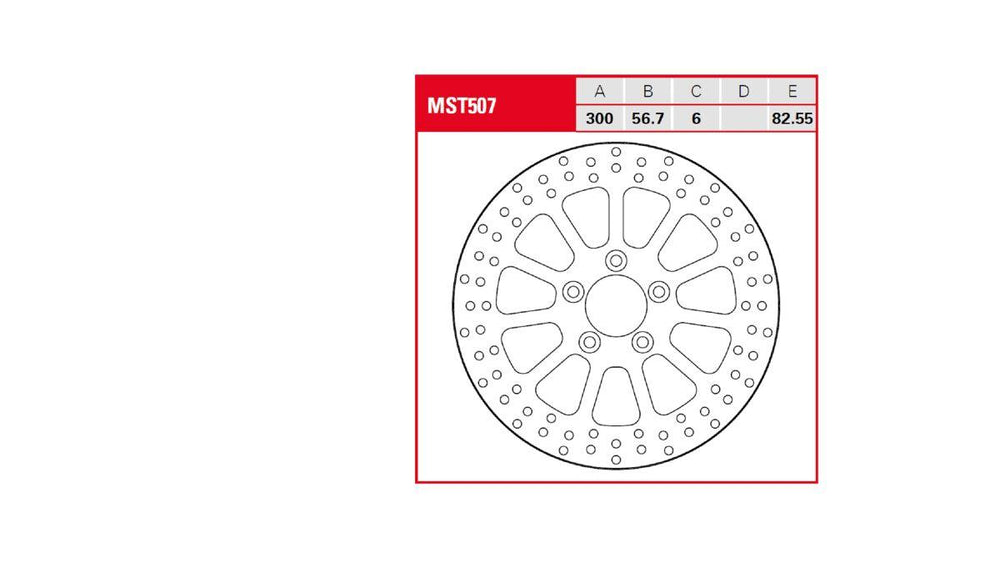 TRW Fixed Round Brake Disc For Harley Davidson FLFBS 1868 2018-2024 Rear