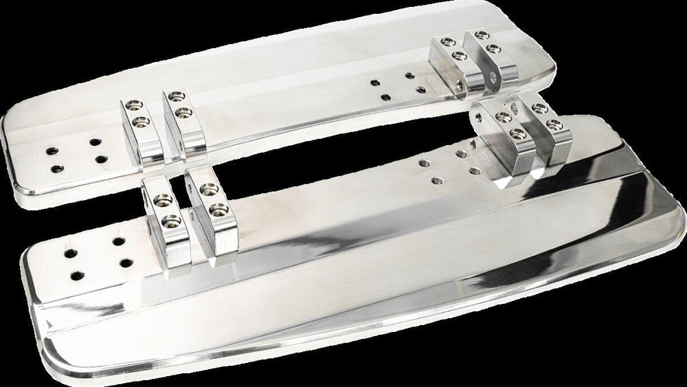 Slyfox Driver Floorboards For Harley Davidson FLH 1984-1985 - Black Polished