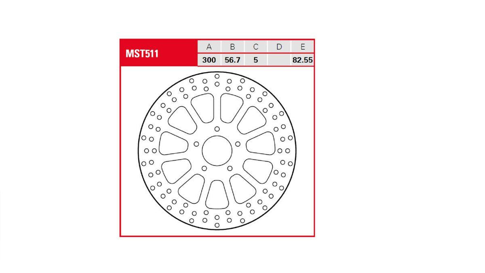 TRW Fixed Round Brake Disc For Harley Davidson FLD 1690 2012-2013 Front