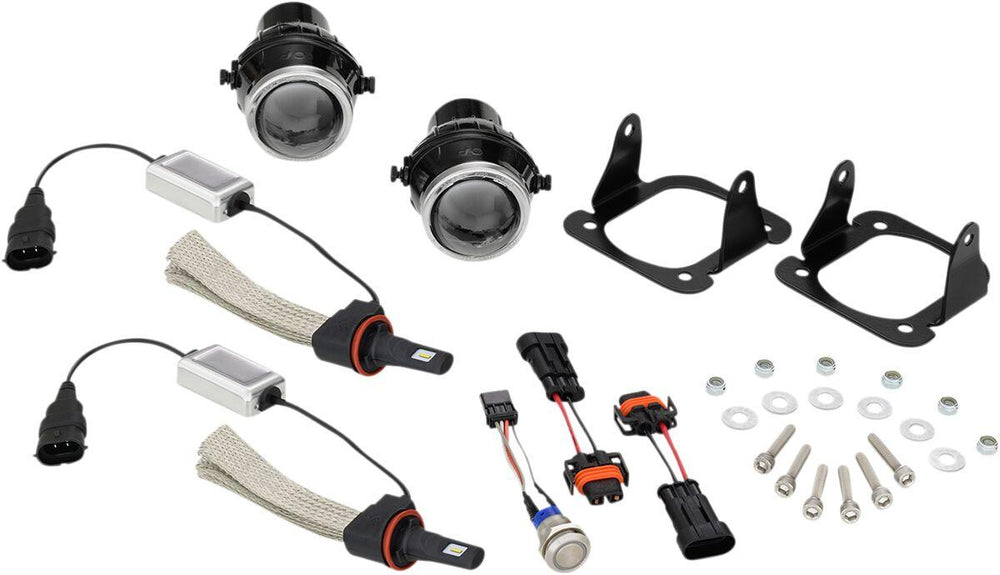 Show Chrome LED Fog Light Kit For Can Am Spyder 1330 F3 2015-2022 Front Clear