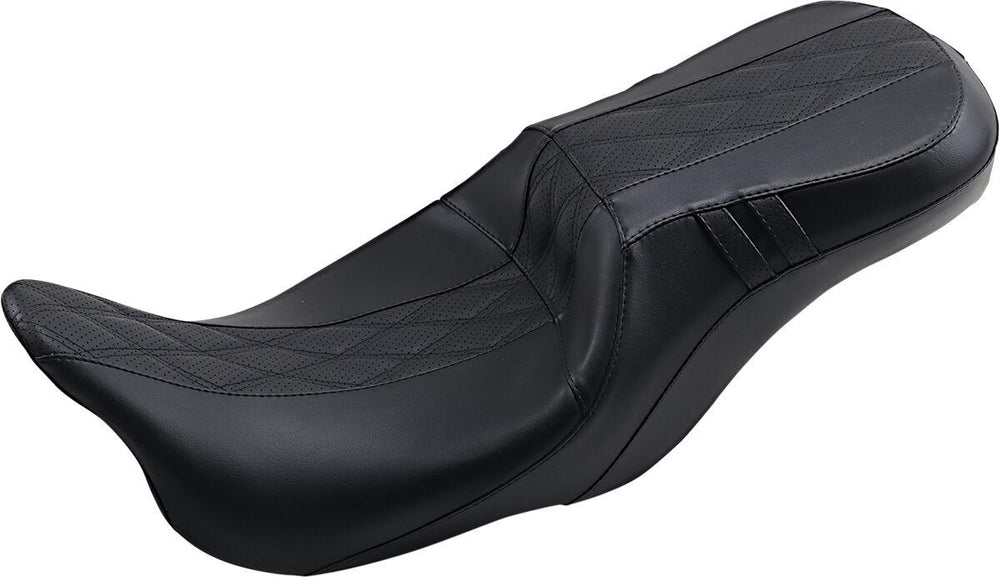 LE Pera Outcast GT 2-Up Seat For Harley Davidson FLH 1868 ABS 2021 Double Diamond/Perforated - Black