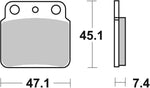 SBS HF Street Ceramic Organic Rear Brake Pads For Arctic Cat Textron 400 2X4 2007-2008