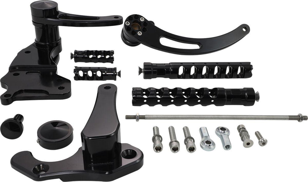 Accutronix Muzzle Brake Forward Controls For Harley Davidson FLH 1868 2021 Slotted - Black