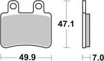 SBS Carbon Tech Organic Front Brake Pads For Derbi Boulevard 125 2003-2007