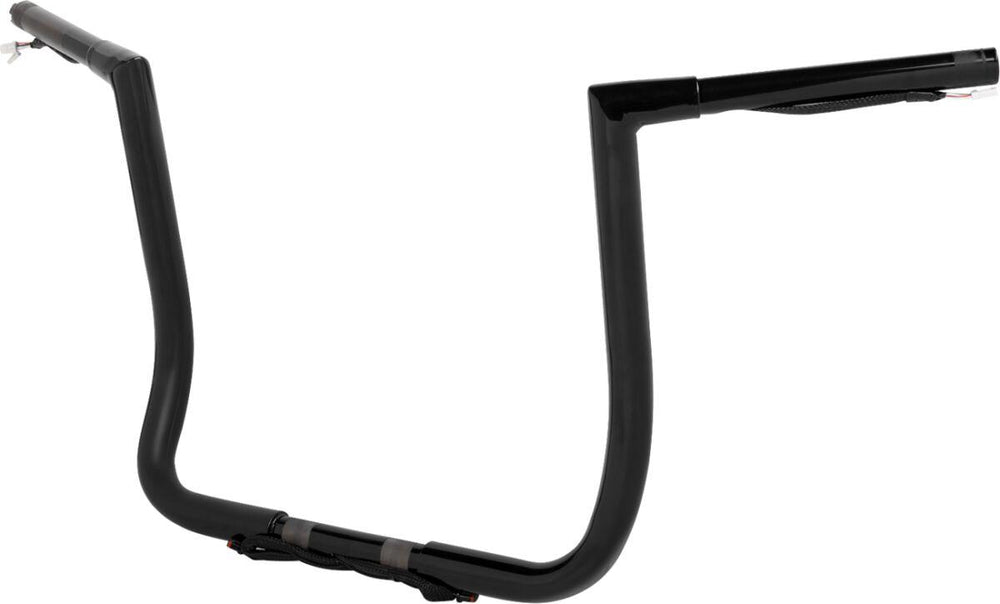 LA Choppers Pre-Wired Twin Peaks Handlebar For Harley Davidson FLHT 1750 ABS 2019-2022 35.5 cm (14") - Black
