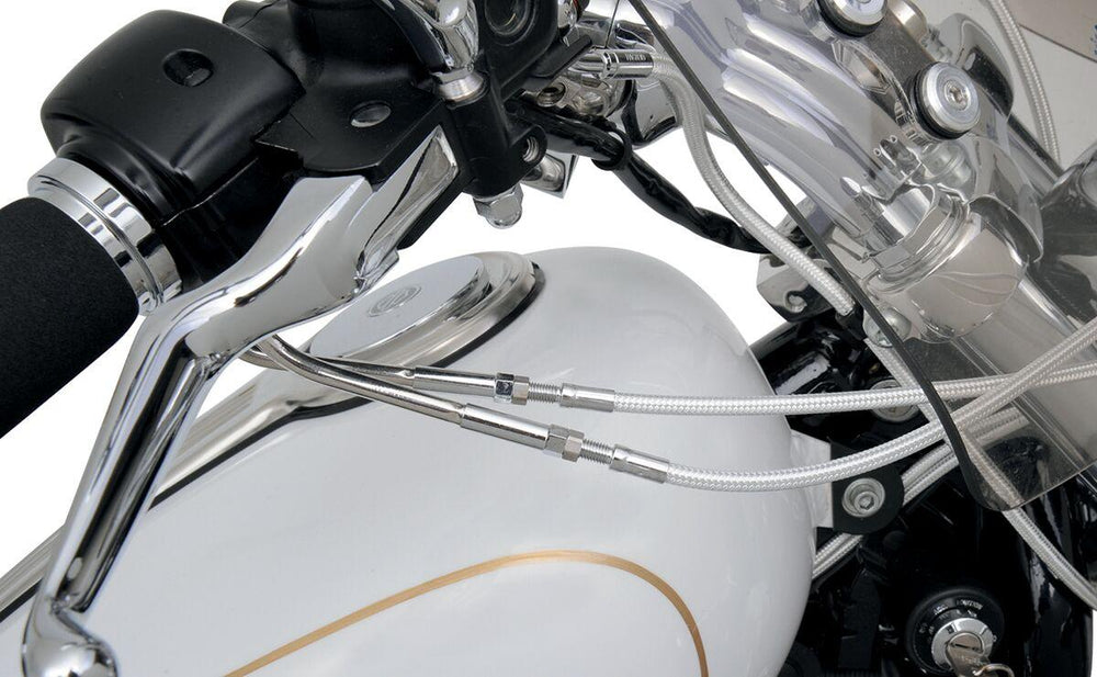 Magnum Shielding Sterling Chromite II Throttle Cable For Harley Davidson XL 1200 C 2007-2020 76 cm (30") - Chrome Clear-Coated