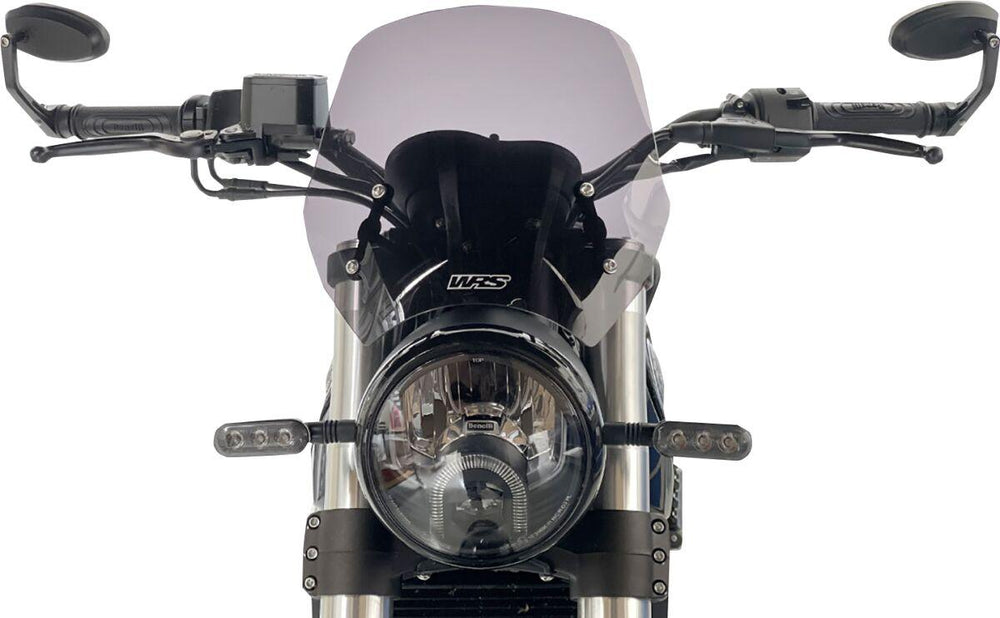 WRS Windscreen For Benelli Leoncino 500 ABS 2017-2023 29.5 cm (11-5/8") - Dark Smoke
