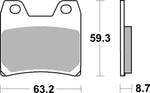 SBS LS Street Excel Sintered Rear Brake Pads For Yamaha FZS 1000 2001-2005