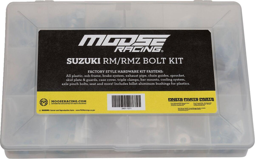 Moose Racing M1 Bolt Kit For Suzuki RM 125 2000-2012 - Grey/Silver