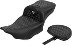 Saddlemen Roadsofa Extended Reach Honeycomb Seat For Harley Davidson FLHX 1923 2024-2026 - Black/White