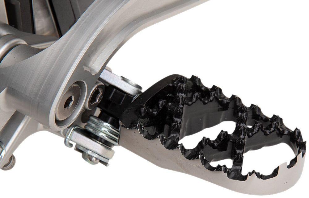 Moose Racing Hybrid Foot Pegs For Gas Gas EC125 1997-2010 - Black/Silver