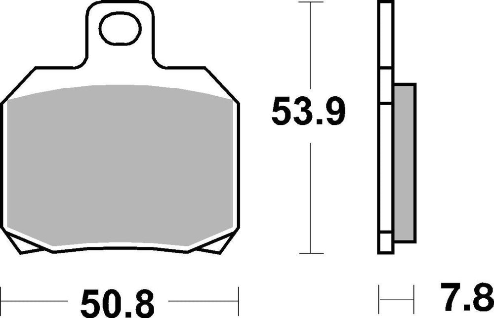 SBS Carbon Tech Organic Front Brake Pads For Piaggio Beverly 500 2006-2012
