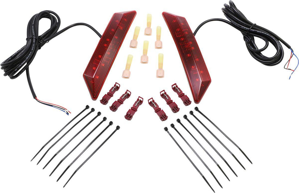 Show Chrome LED Fender Marker Lights For Can Am Ryker 600 ACE 2019-2024 Red