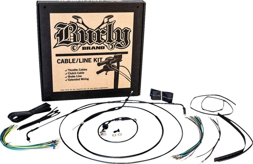 Burly Extended Cable Kit For Honda CMX 1100 2021-2024 30.5cm (12") - Black