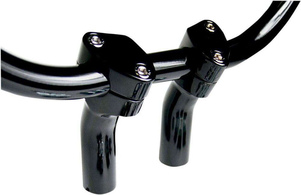 Baron Kickback Handlebar Risers For Suzuki C 50 Boulevard 2005-2025 10cm (4") - Black