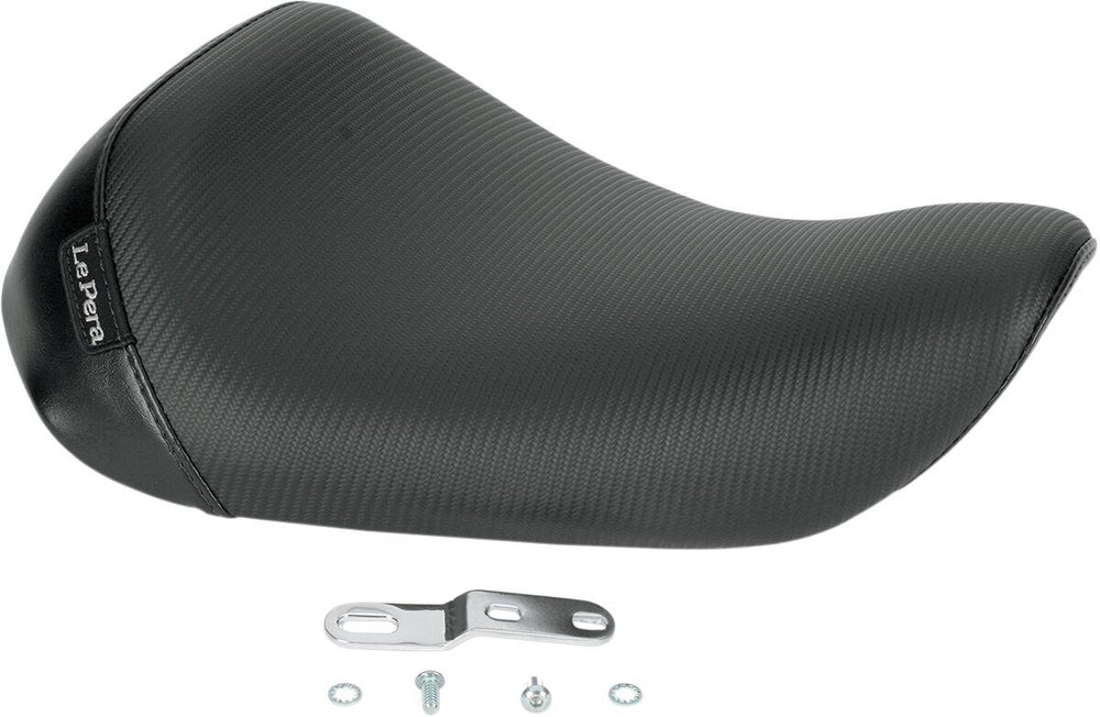 LE Pera Bare Bones Solo Seat For Harley Davidson XL1200C 2004-2020 Carbon Fiber - Black