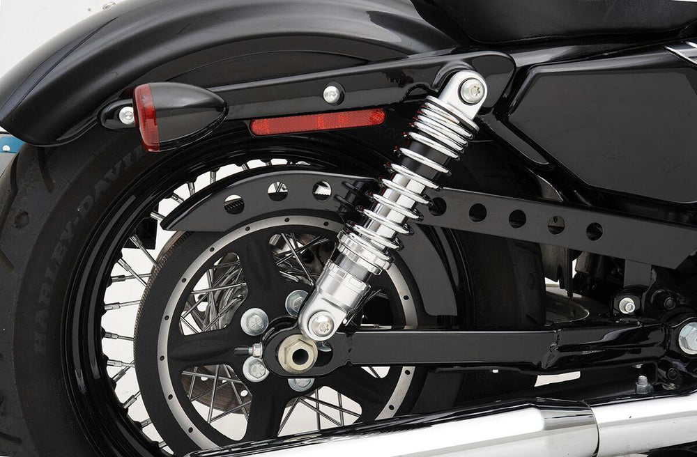 Drag Specialties Premium Ride-Height Adjustable Shocks For Harley Davidson FXLR1340 1987-1994 Rear 318.00 mm (12.50") - Black Chrome