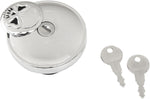 Drag Specialties Screw-In Locking Skull Fuel Cap For Harley Davidson FLD 1690 2012-2013 - Chrome