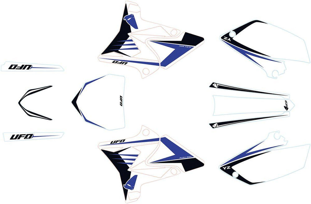 UFO Restyled Plastics Kit For Yamaha YZ125 2002-2014 - White