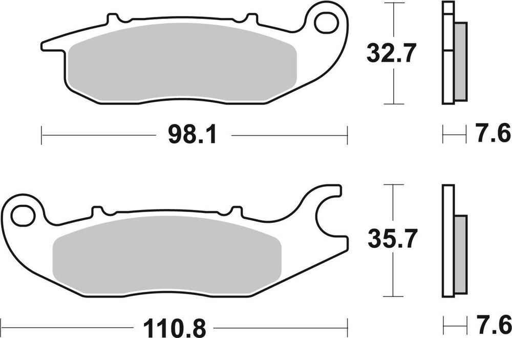 SBS Carbon Tech Organic Front Brake Pads For Honda ANF 125 2007-2011