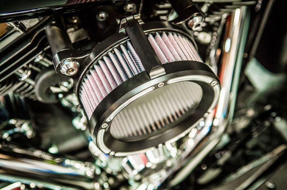 Trask Assault Charge High-Flow Air Cleaner For Harley Davidson FLHR 1584 2008 - Black/Reverse Cut
