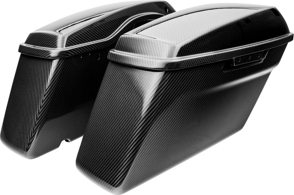 Slyfox Saddlebag Bottoms For Harley Davidson FLHR 1690 ABS 2014-2016 - Black/Gloss