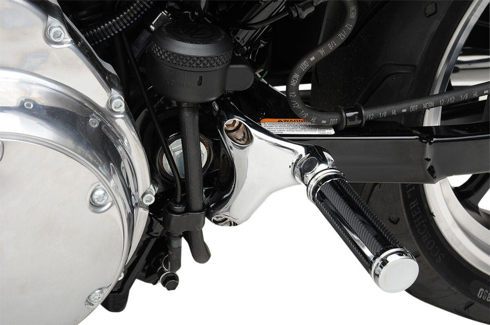Drag Specialties Passenger Footpegs Mount Kit For Harley Davidson XL 1200 C 2004-2013 - Chrome