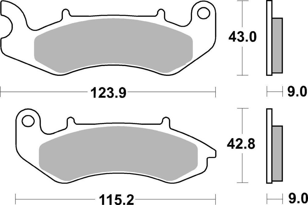 SBS Carbon Tech Organic Front Brake Pads For Keeway CityBlade 125 2017-2019
