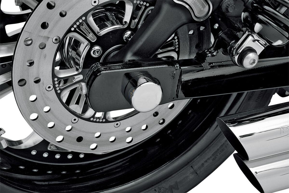 Drag Specialties Axle Caps For Harley Davidson FLD 1690 2012-2013 Rear - Chrome Silver