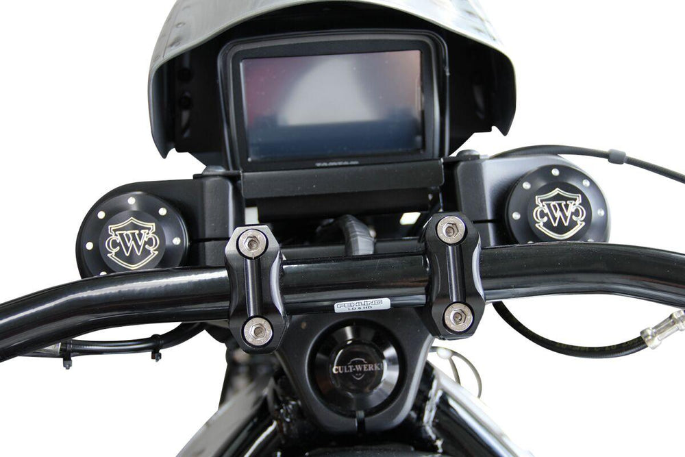 Cult Werk Handlebar Risers For Harley Davidson VRSCA 1130 2002-2006 - Black