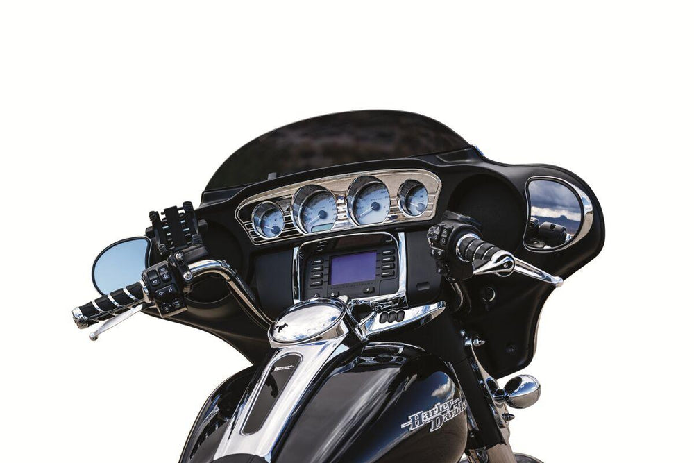 Kuryakyn Tri-Line Gauge Trim For Harley Davidson FLHT 1750 2019 - Chrome